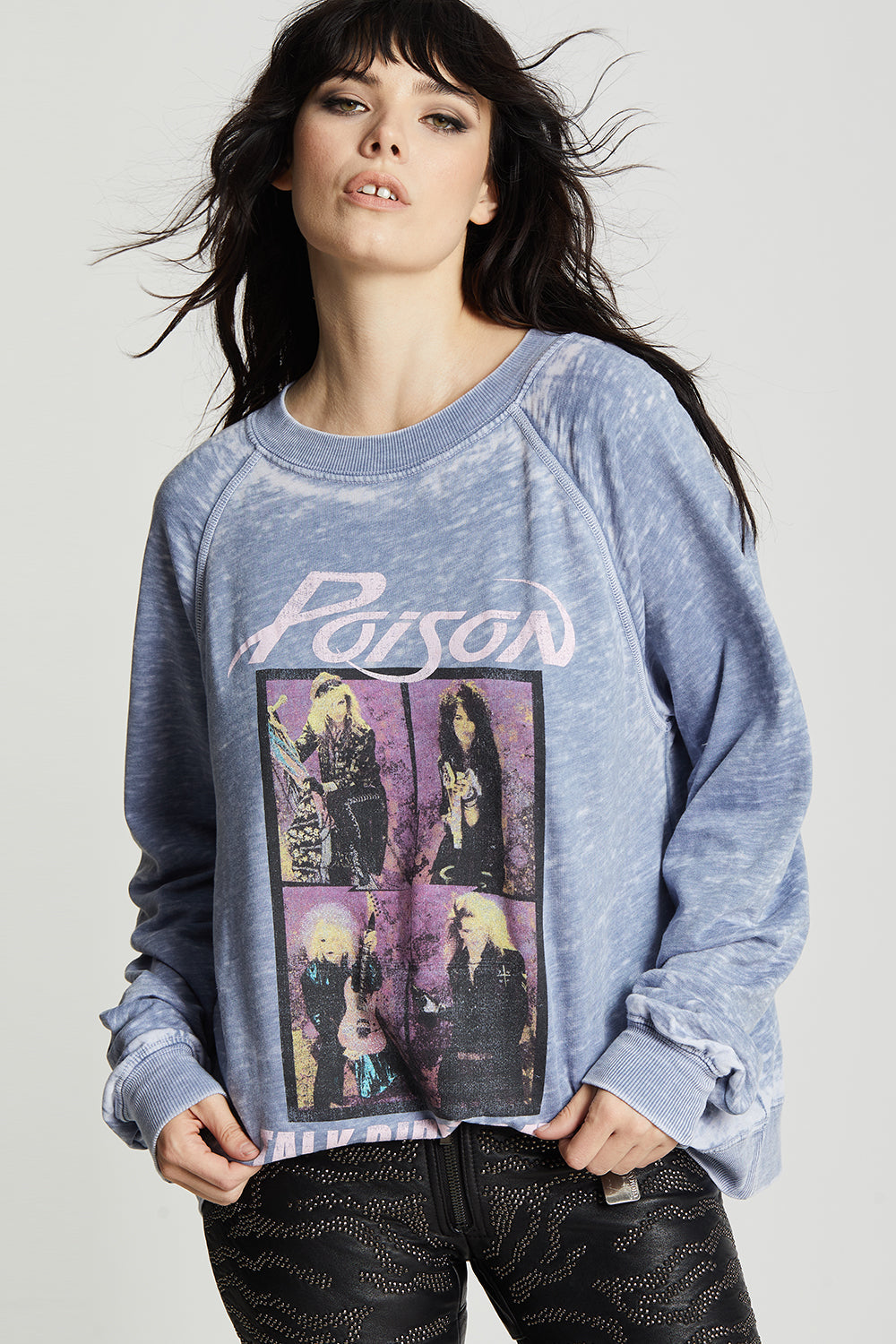 Poison Talk Dirty To Me Oversized Graphic Sweatshirt