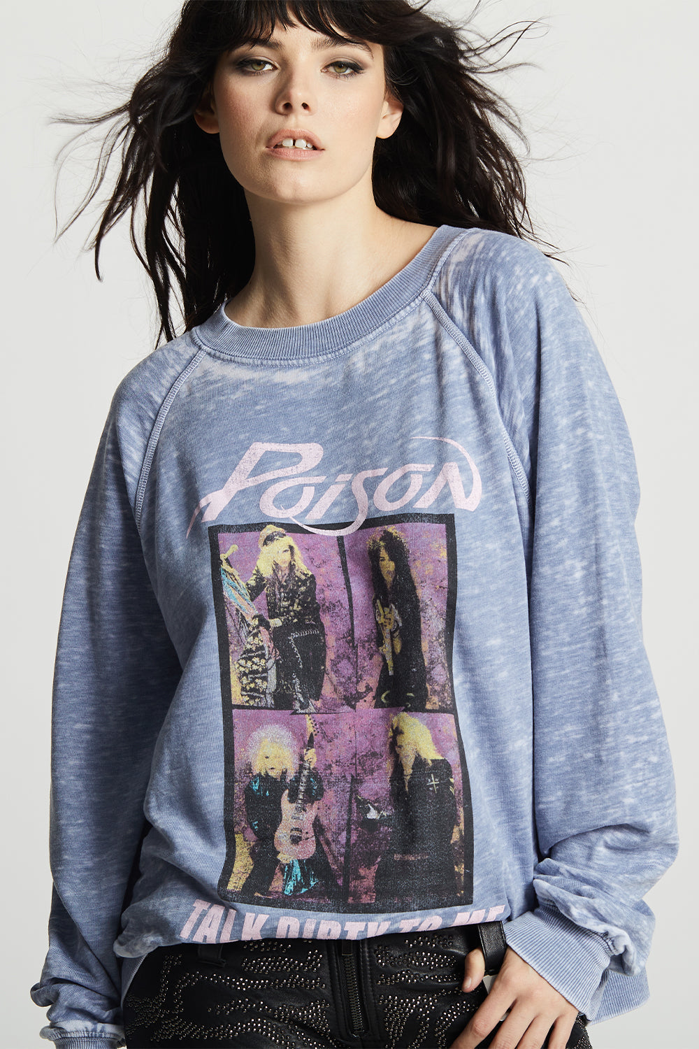 Poison Talk Dirty To Me Oversized Graphic Sweatshirt