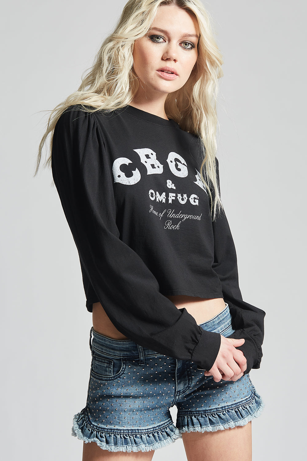 CBGB & OMFUG Rock Puff Sleeve