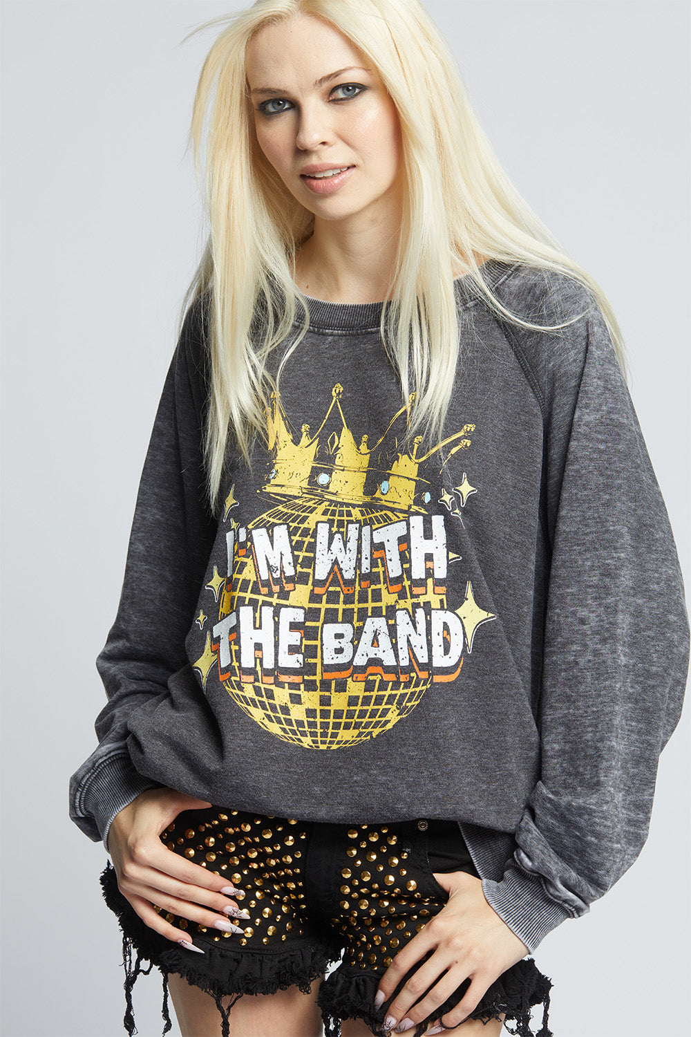 I’m With The Band Oversized Vintage Sweatshirt