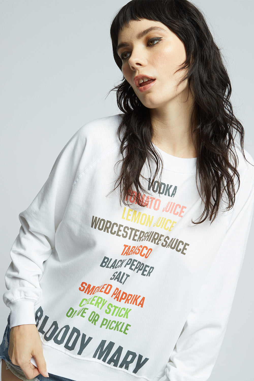 Bloody Mary White Oversized Sweatshirt