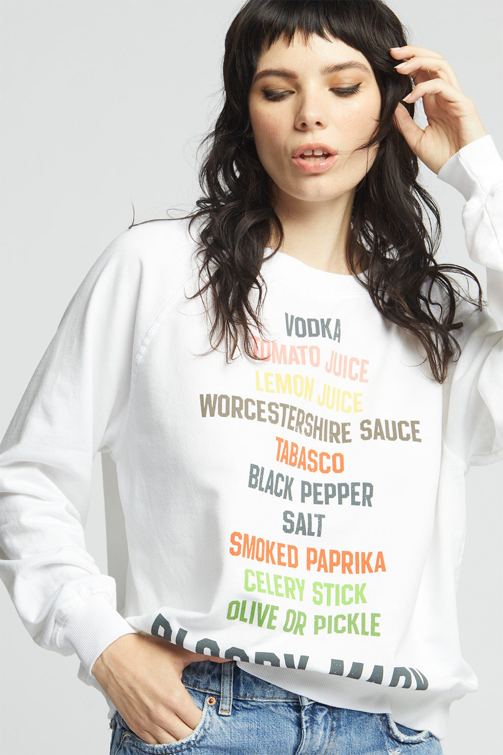 Bloody Mary White Oversized Sweatshirt