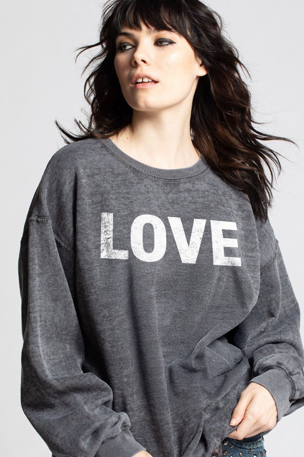 Love Vintage-Style Oversized Sweatshirt