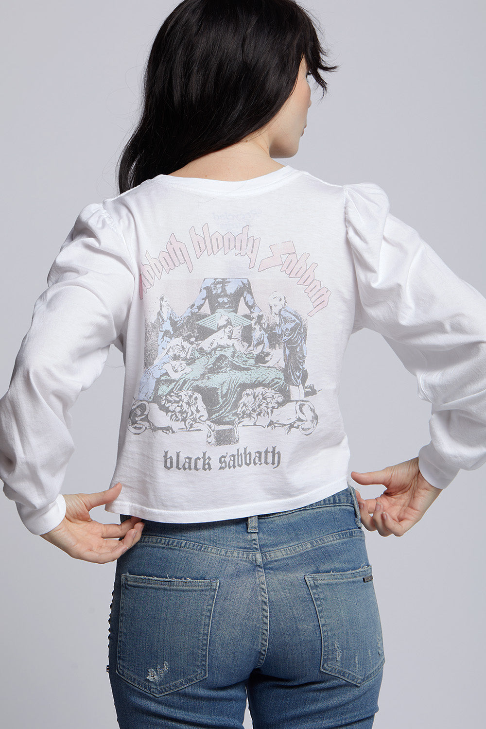 Black Sabbath Puff Sleeve Tee – Recycled Karma Sabbath Bloody Sabbath Crop