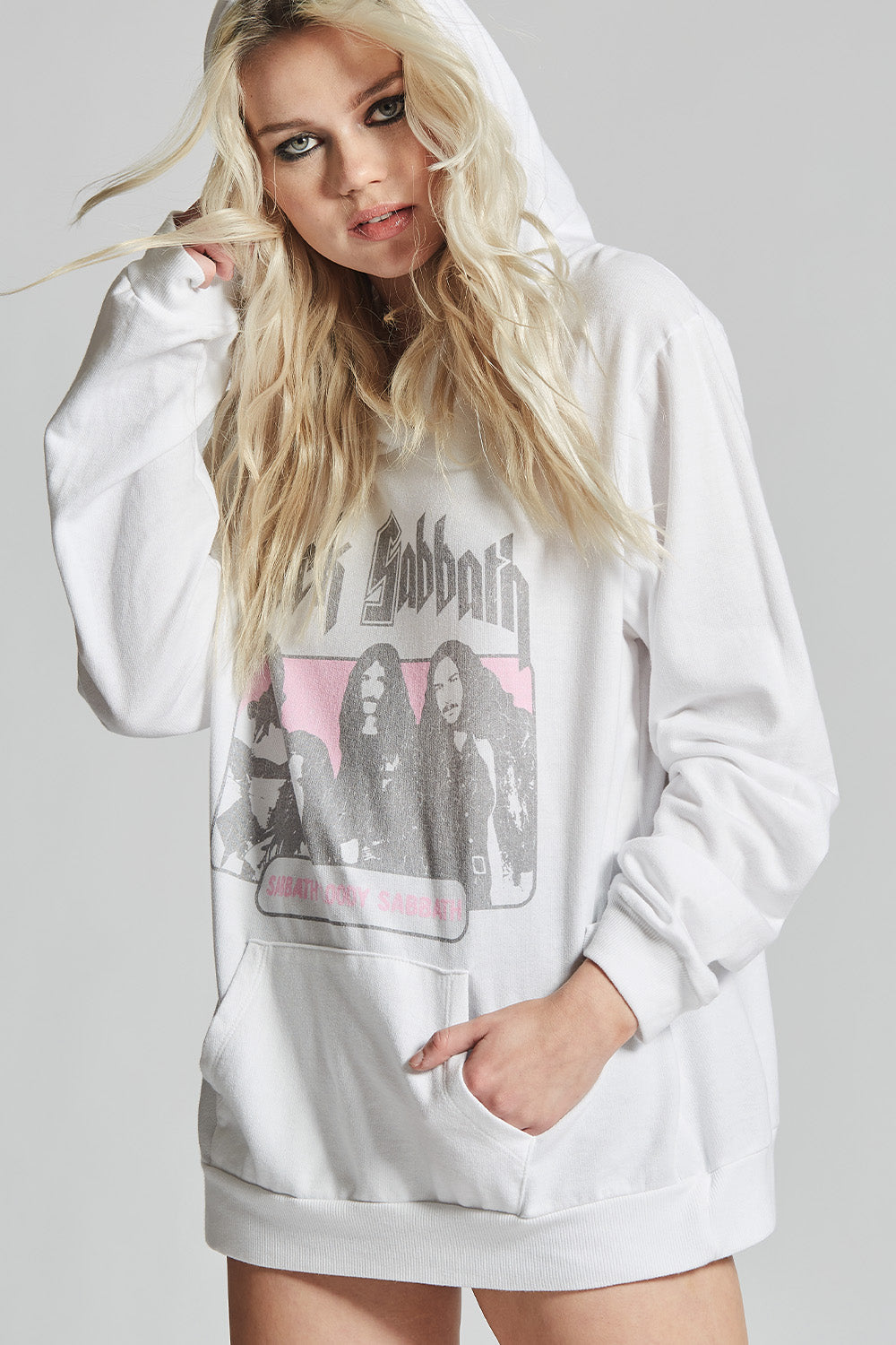 Black Sabbath Hoodie – Sabbath Bloody Sabbath Graphic Sweatshirt (White)