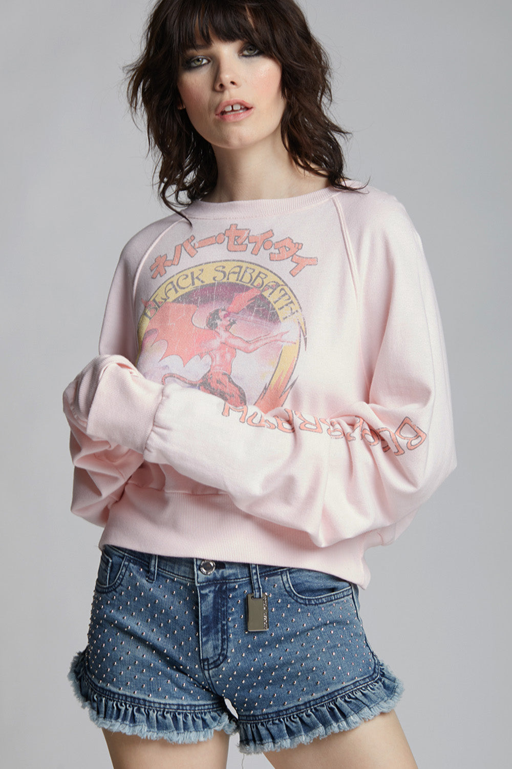 Black Sabbath Never Say Die! Cropped Sweatshirt