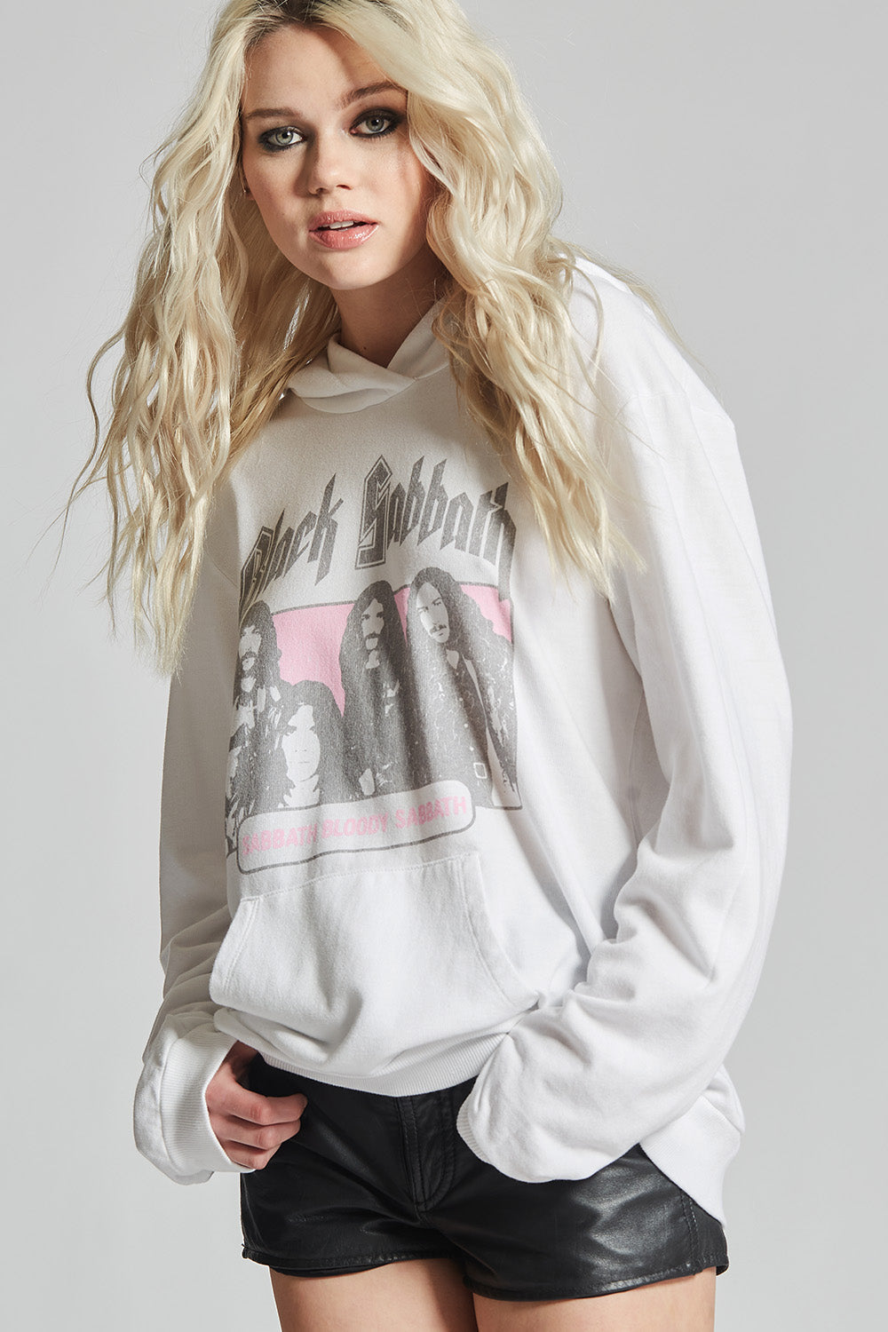 Black Sabbath Hoodie – Sabbath Bloody Sabbath Graphic Sweatshirt (White)