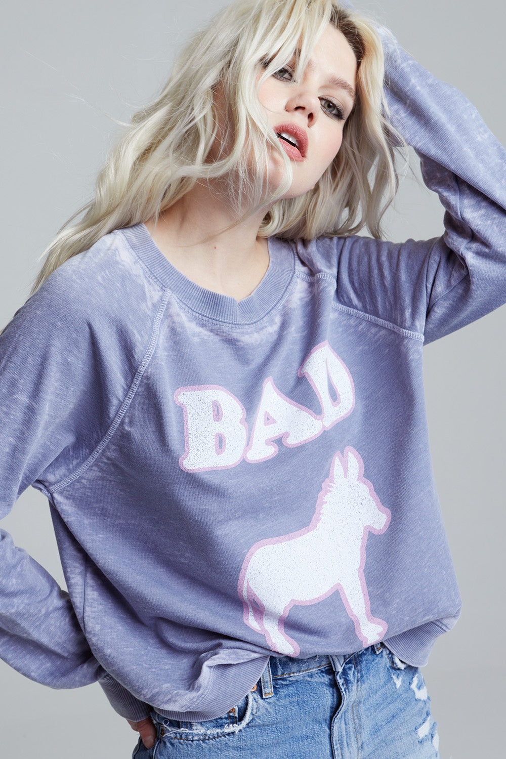 Bad Donkey Oversized Graphic Sweatshirt