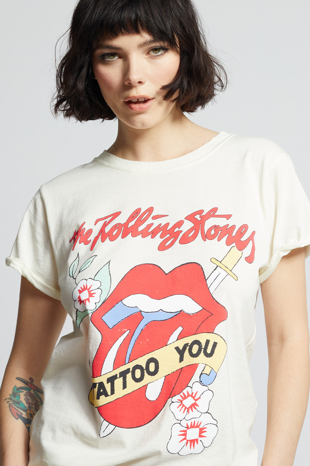 Pearl The Rolling Stones Tattoo You Fitted T-Shirt