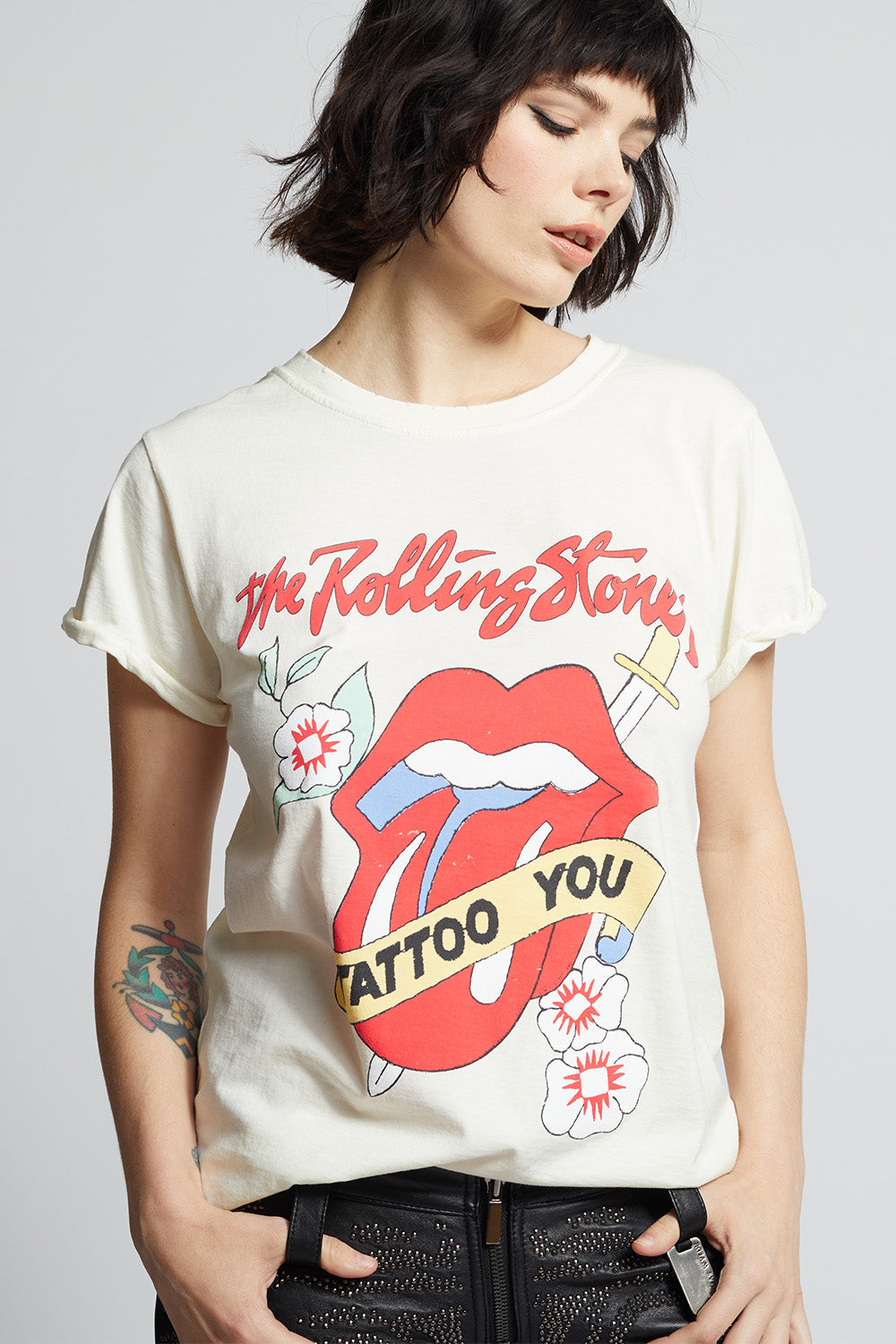 Pearl The Rolling Stones Tattoo You Fitted T-Shirt
