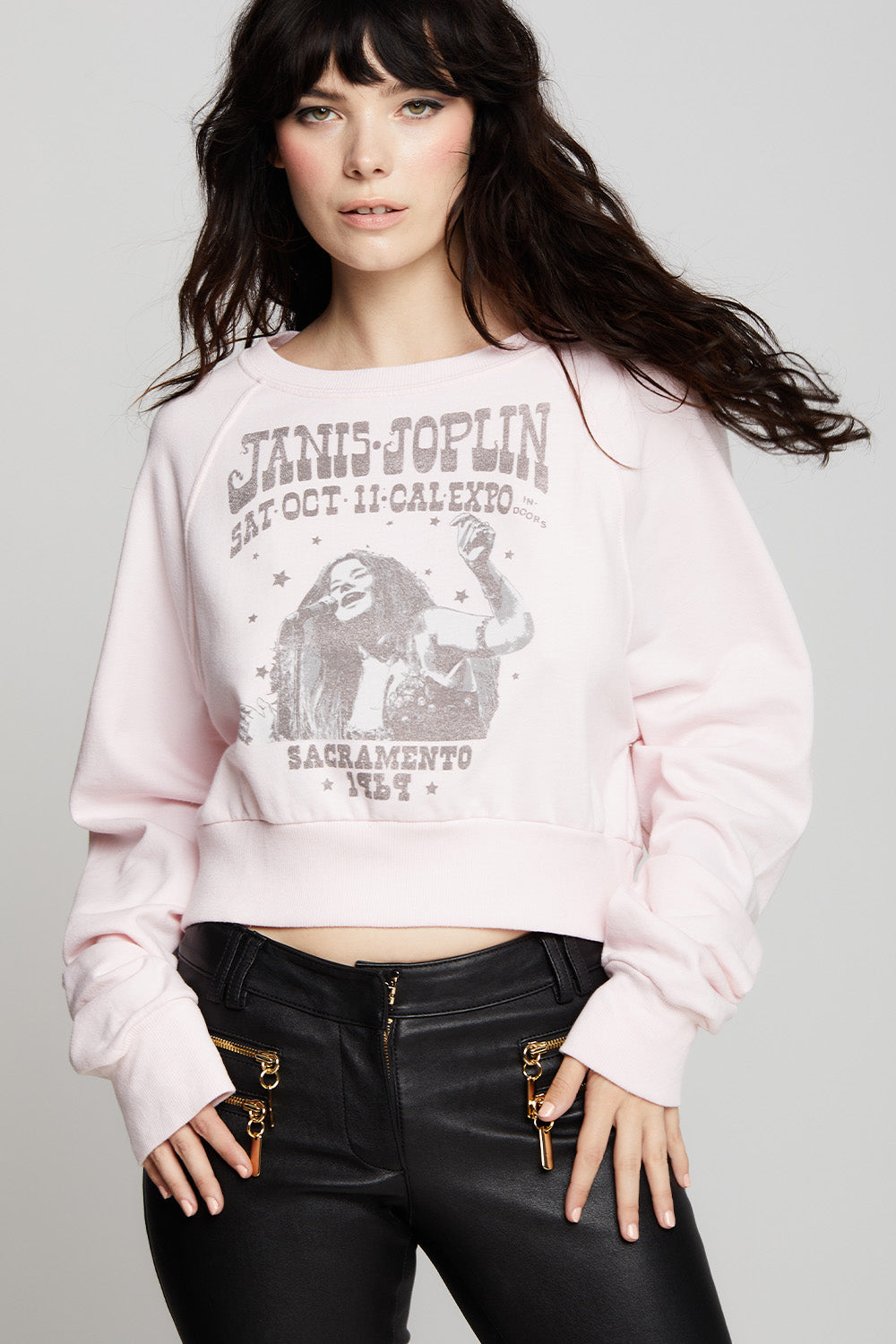 Janis Joplin 1969 Tour Cropped Sweatshirt
