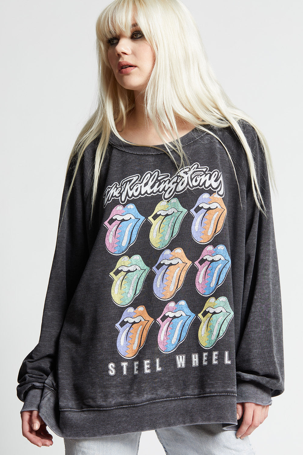 The Rolling Stones Steel Wheels Tour Oversized Sweatshirt