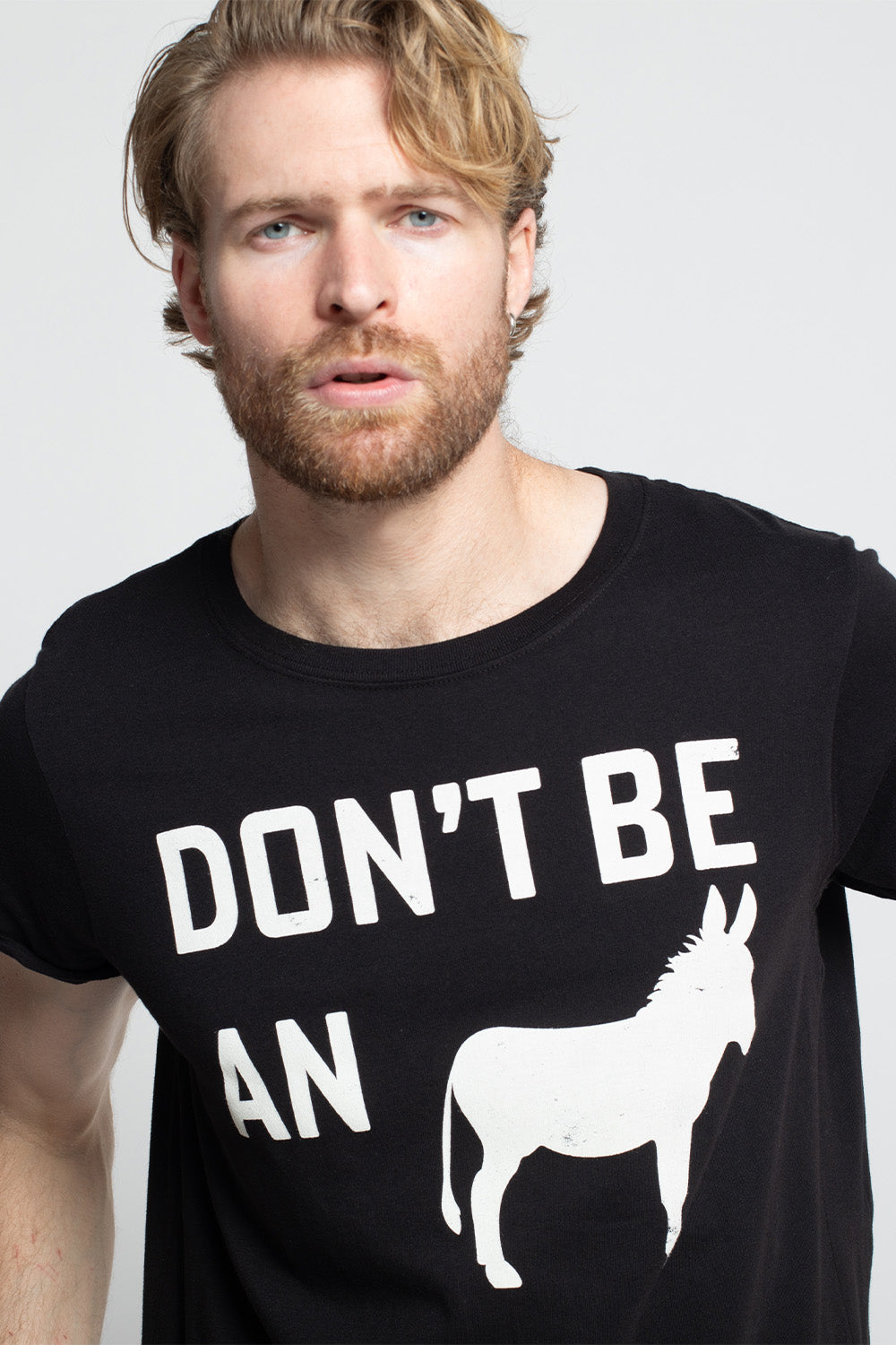 Don't Be A "Donkey" Black Tee