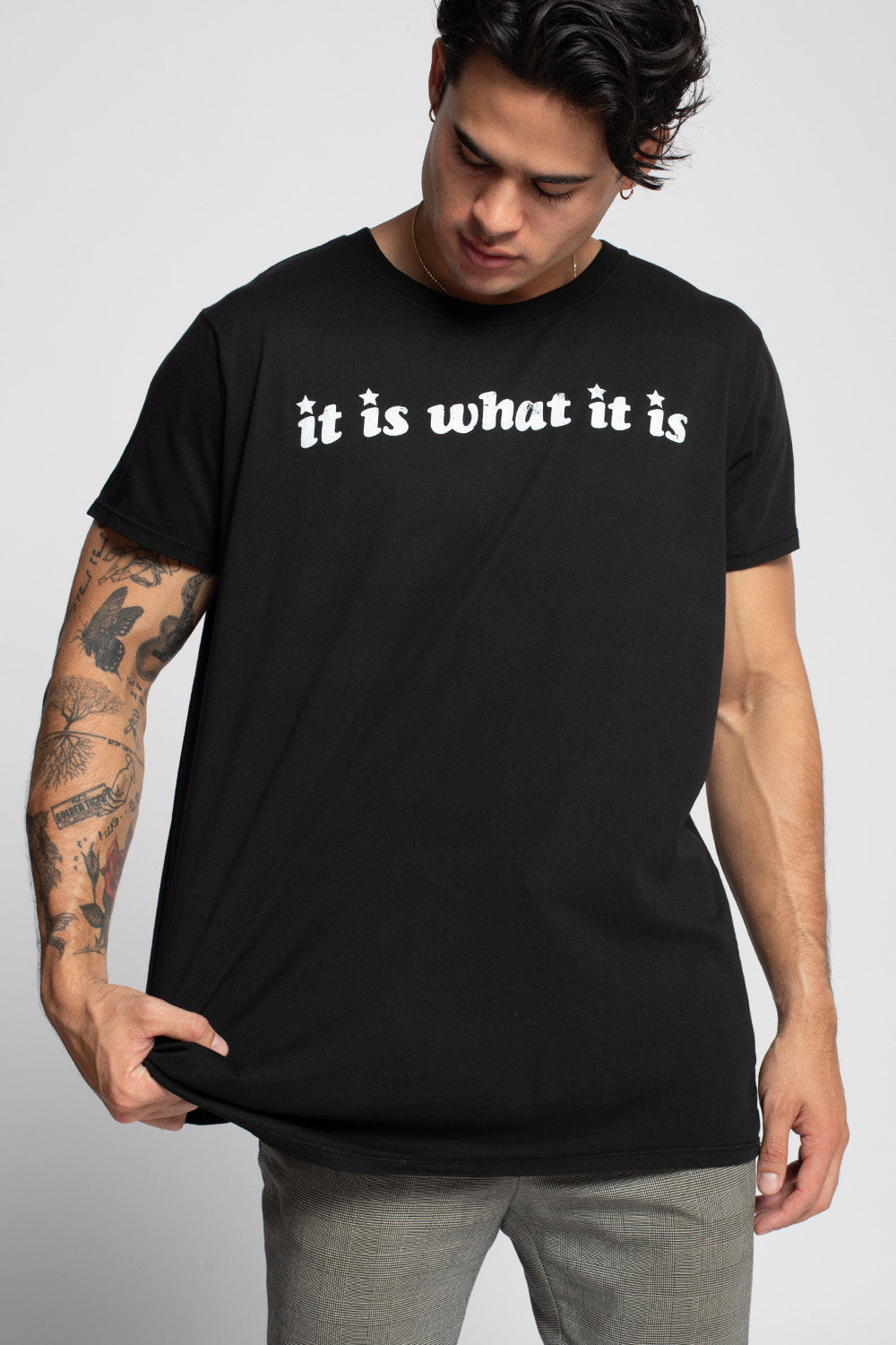 It Is What It Is Black Tee