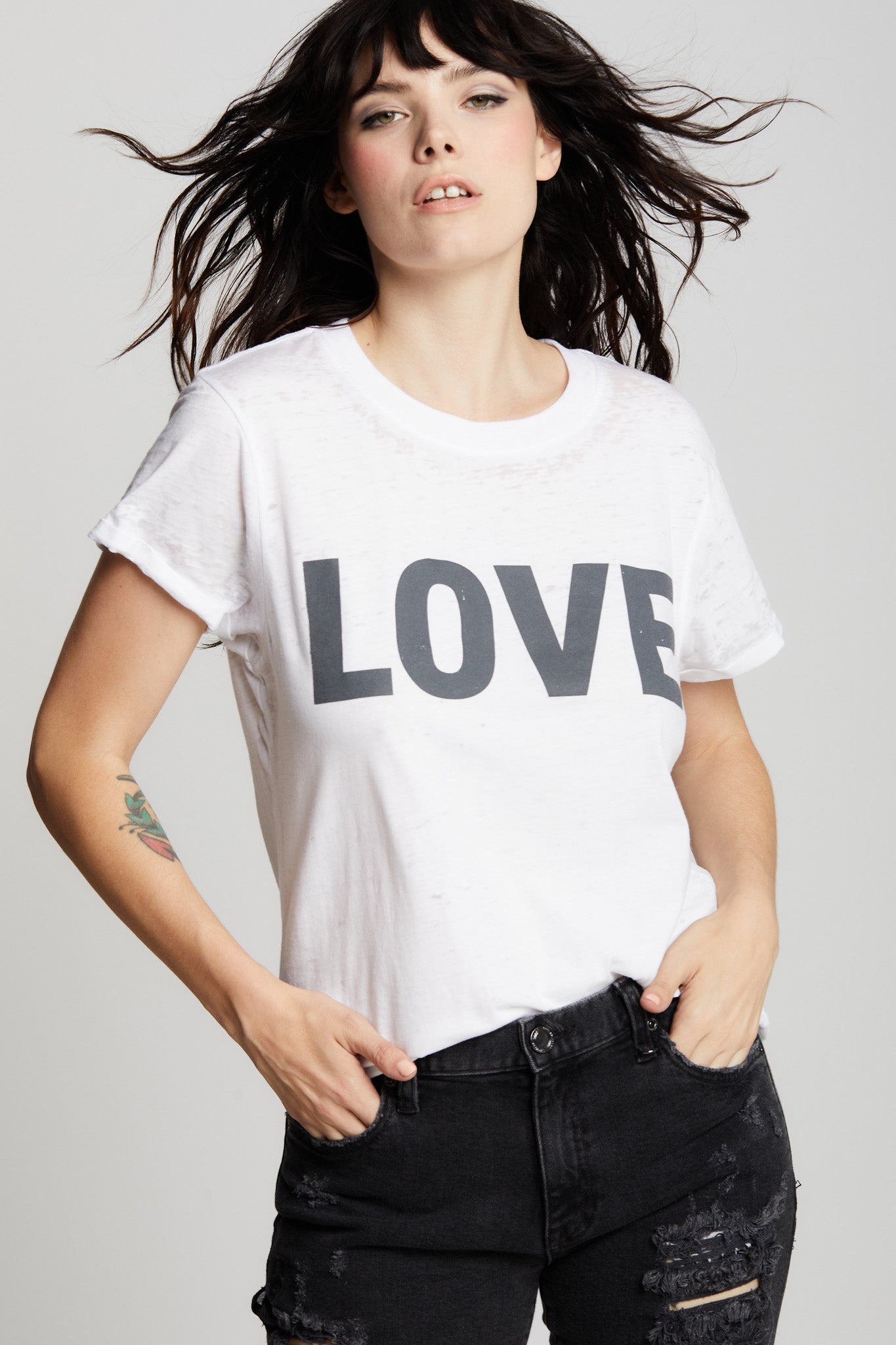 Love White Fitted Tee