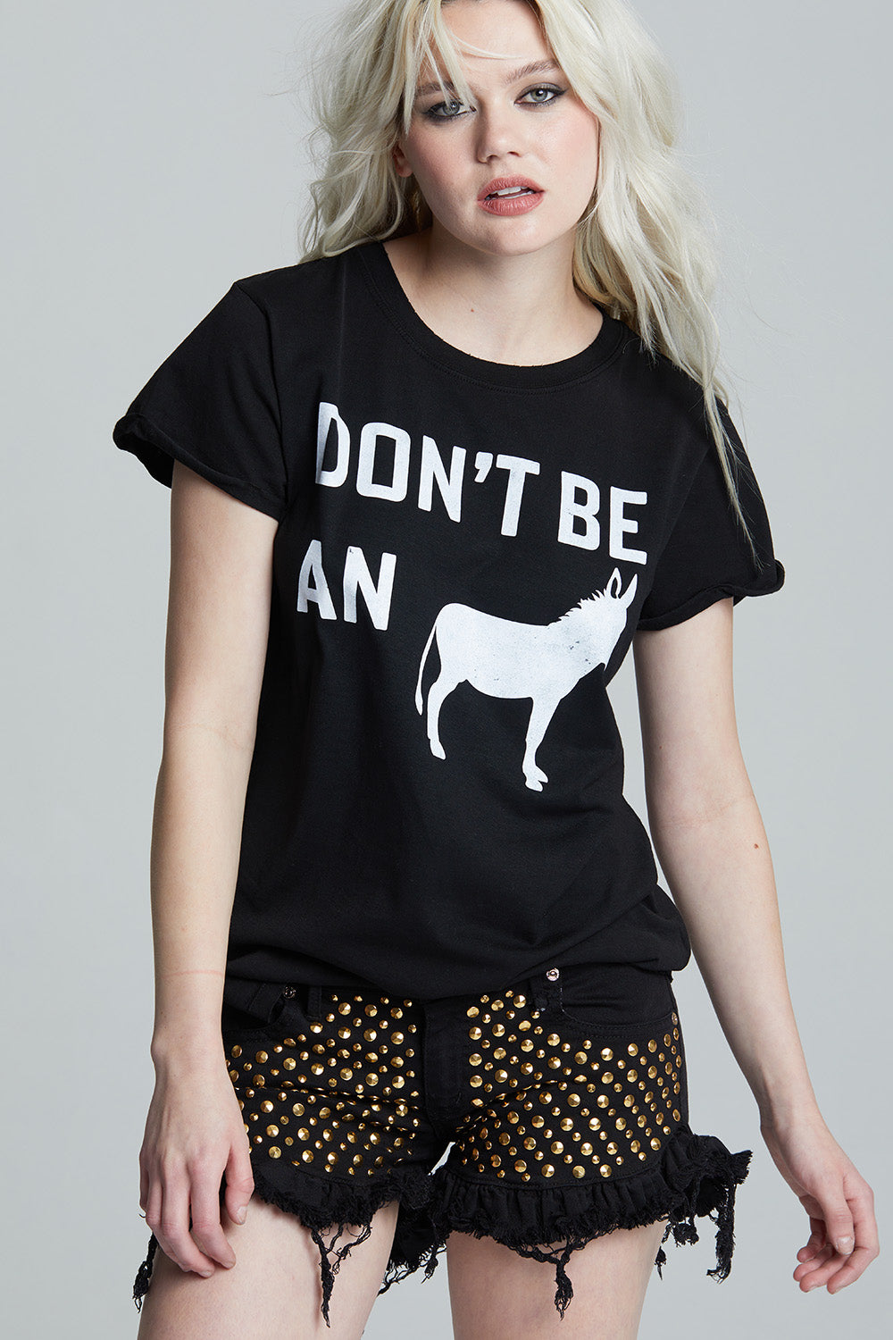 Don't Be A "Donkey" Black Tee