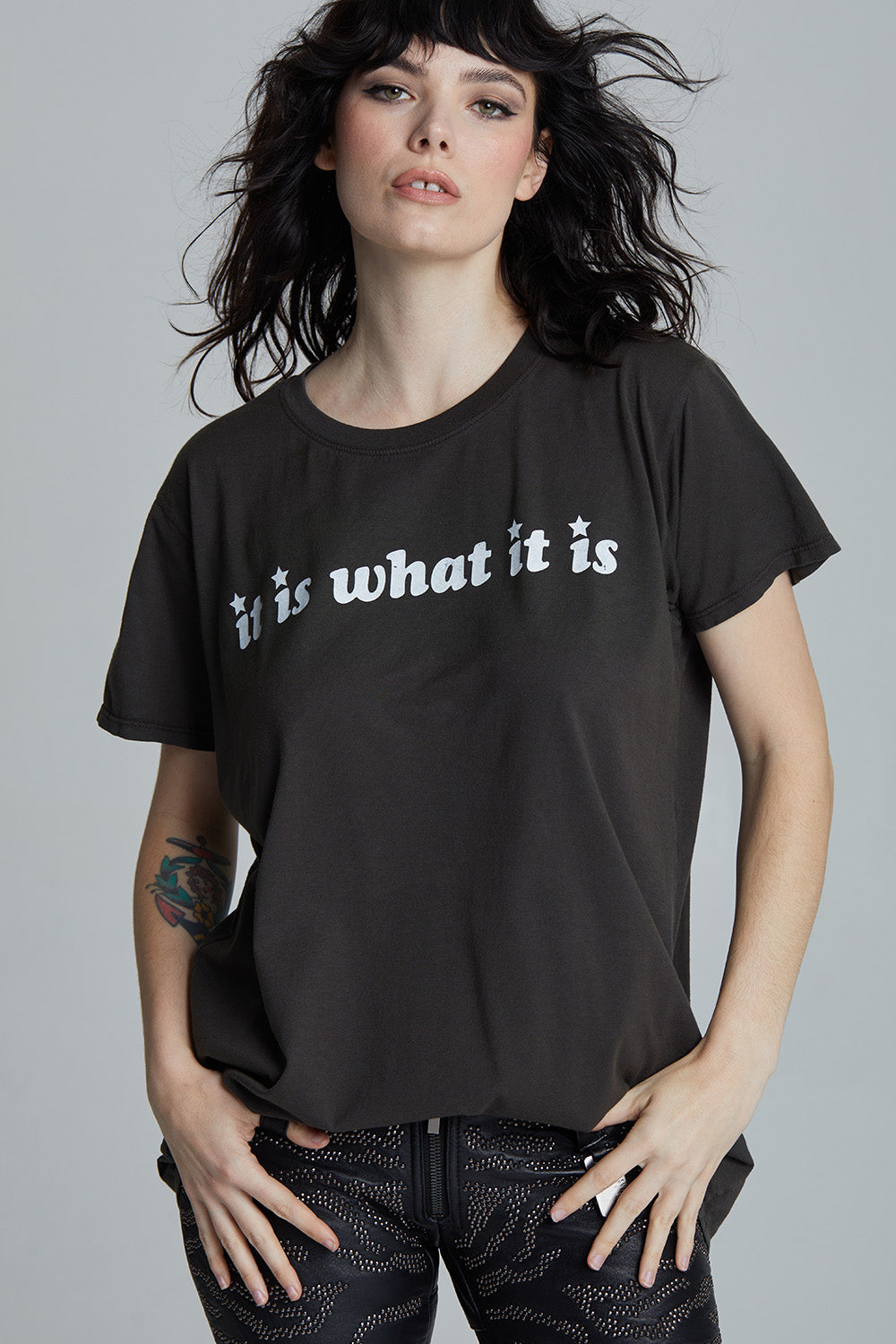 It Is What It Is Black Tee