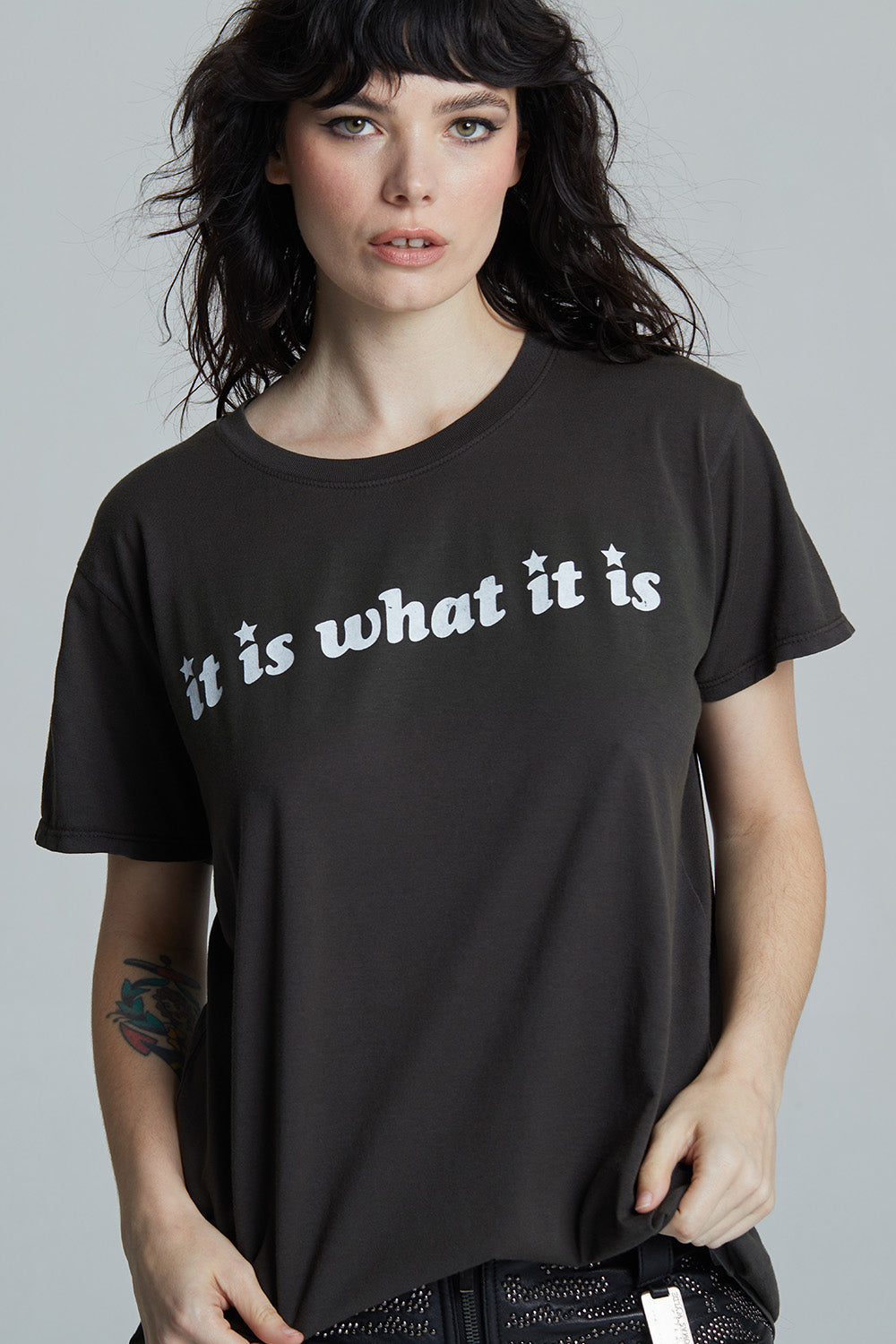 It Is What It Is Black Tee