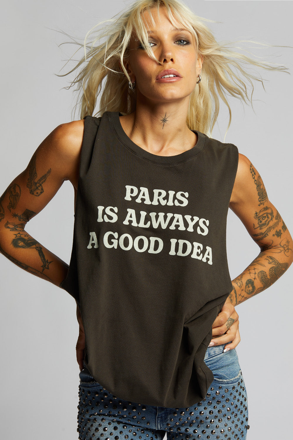 Paris Muscle Tank Top