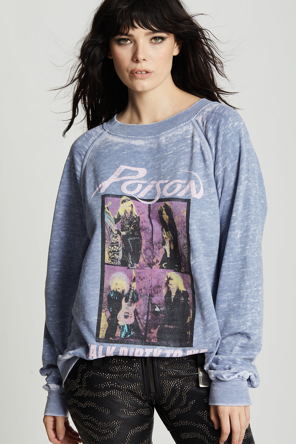 Poison Talk Dirty To Me Oversized Graphic Sweatshirt