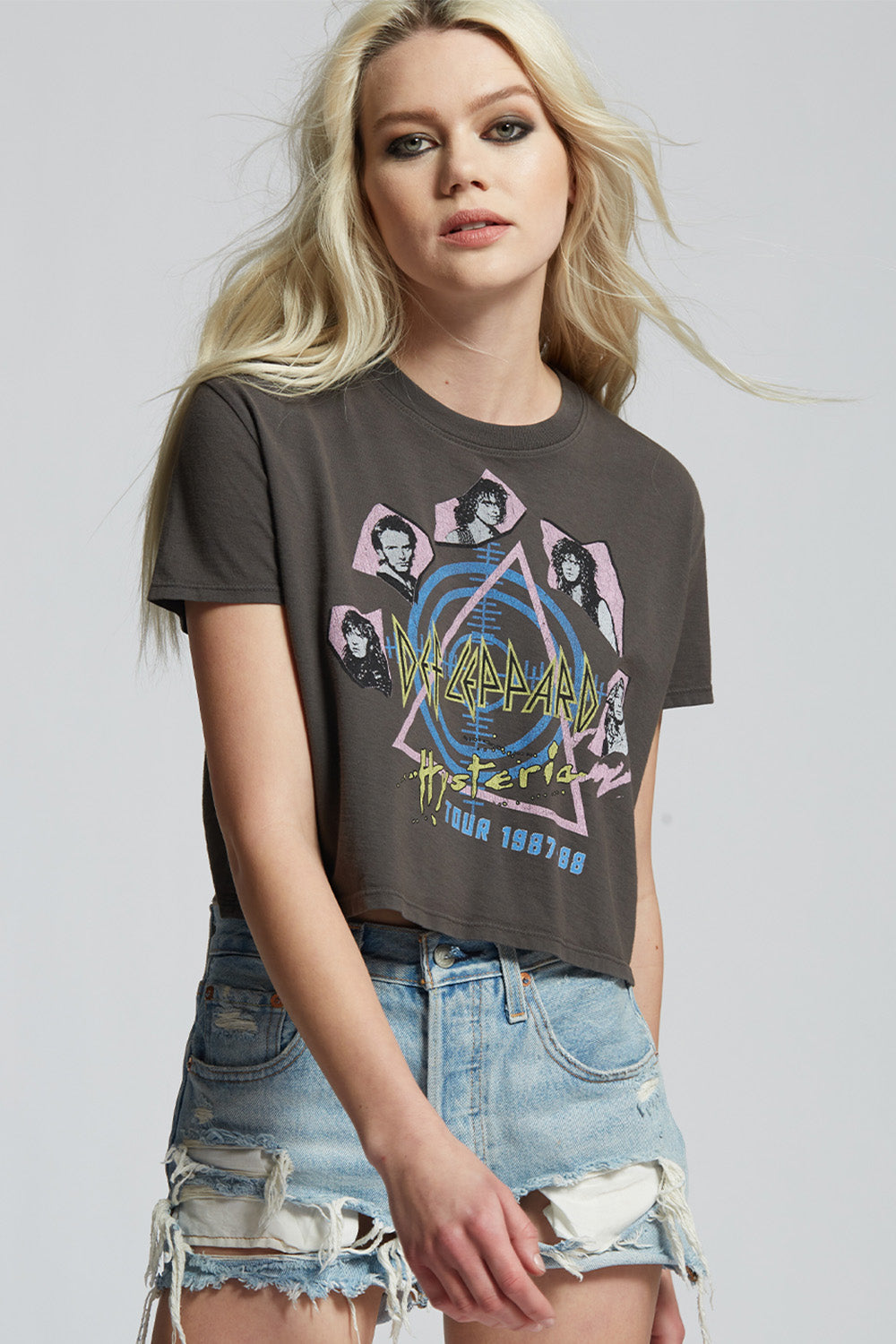 Def Leppard Hysteria Tour Crop Tee