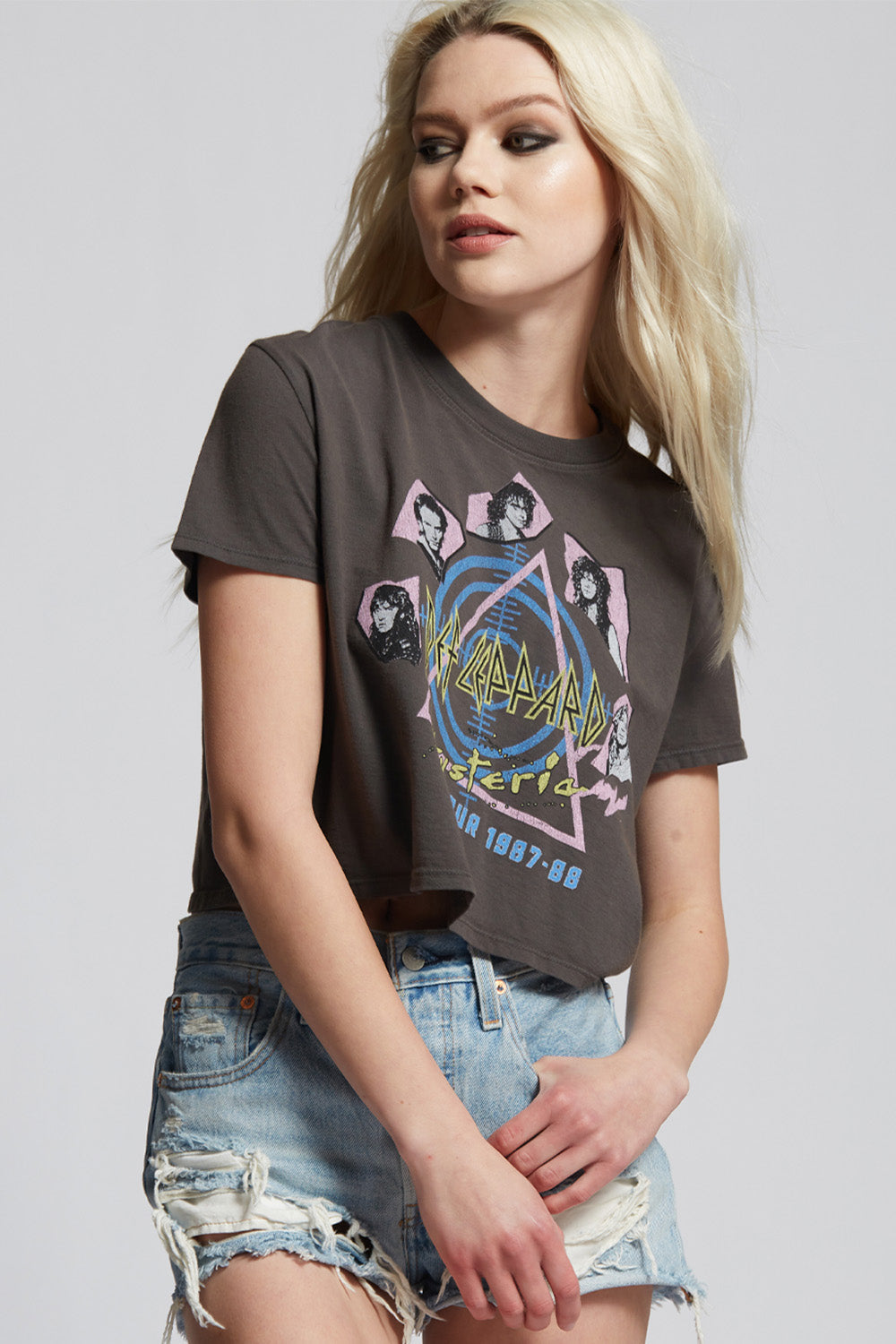 Def Leppard Hysteria Tour Crop Tee