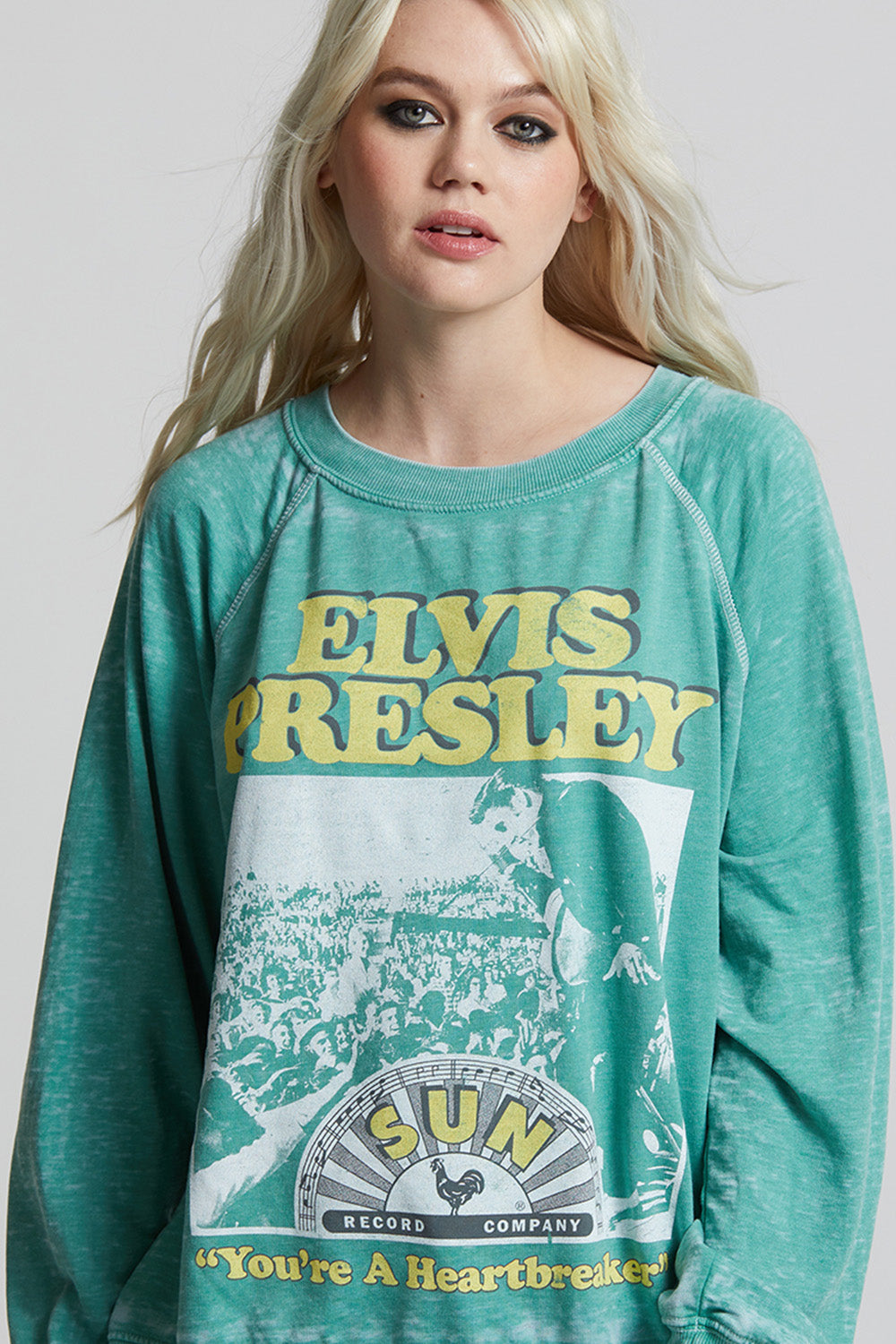 Sun Records X Elvis Presley Oversized Vintage Sweatshirt