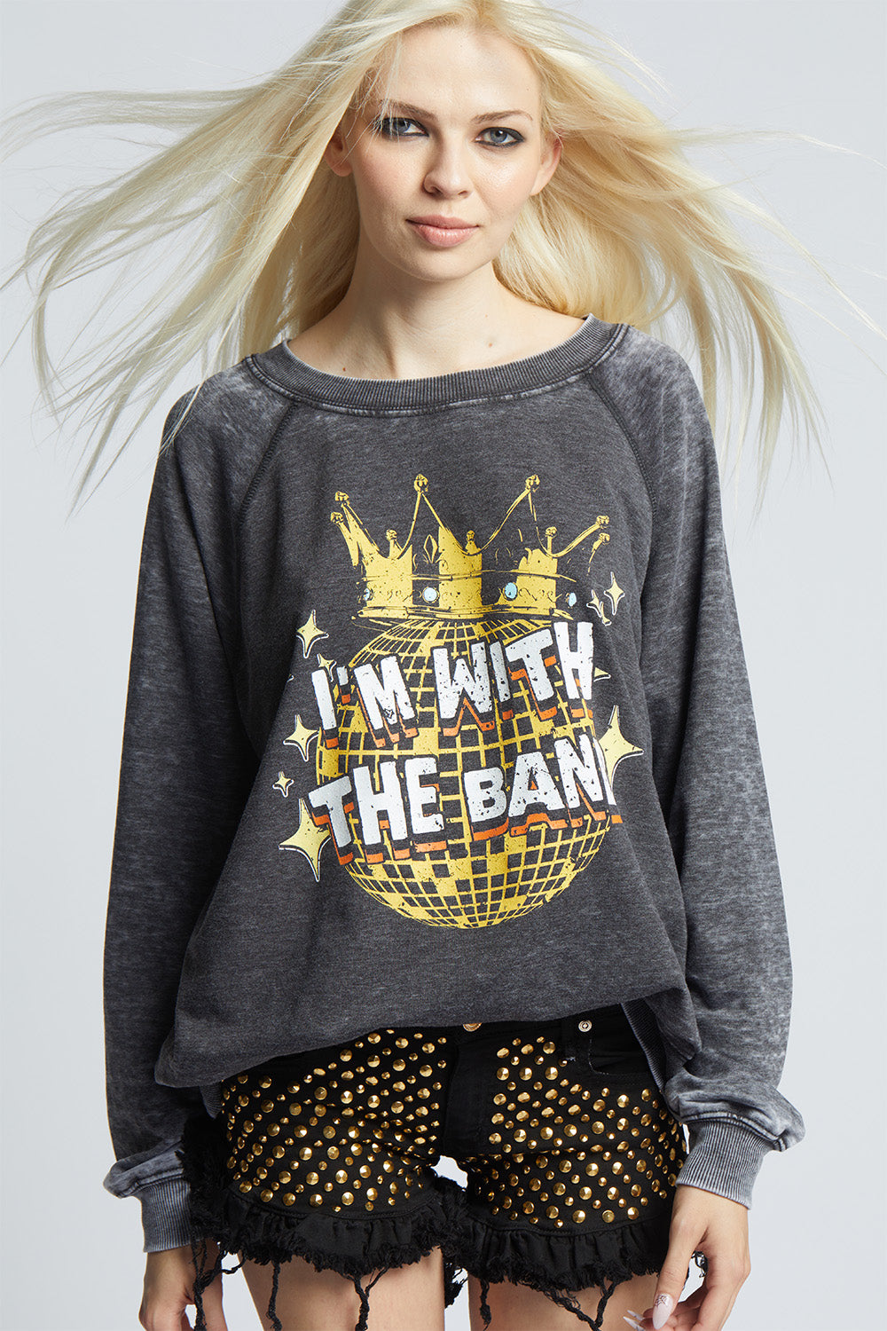I’m With The Band Oversized Vintage Sweatshirt