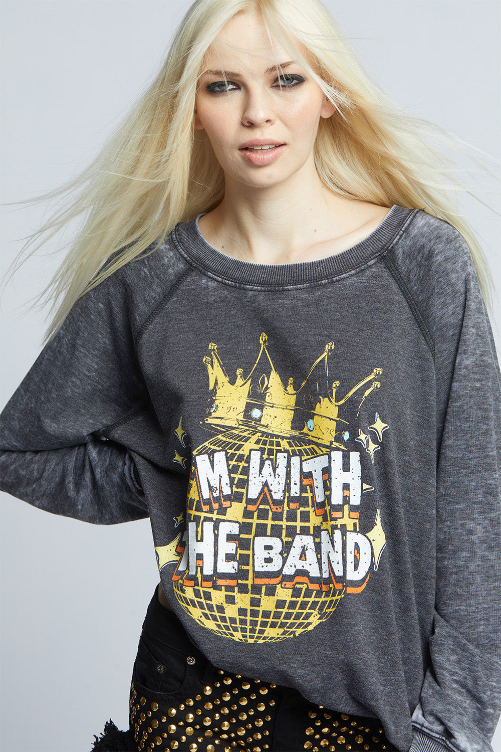 I’m With The Band Oversized Vintage Sweatshirt