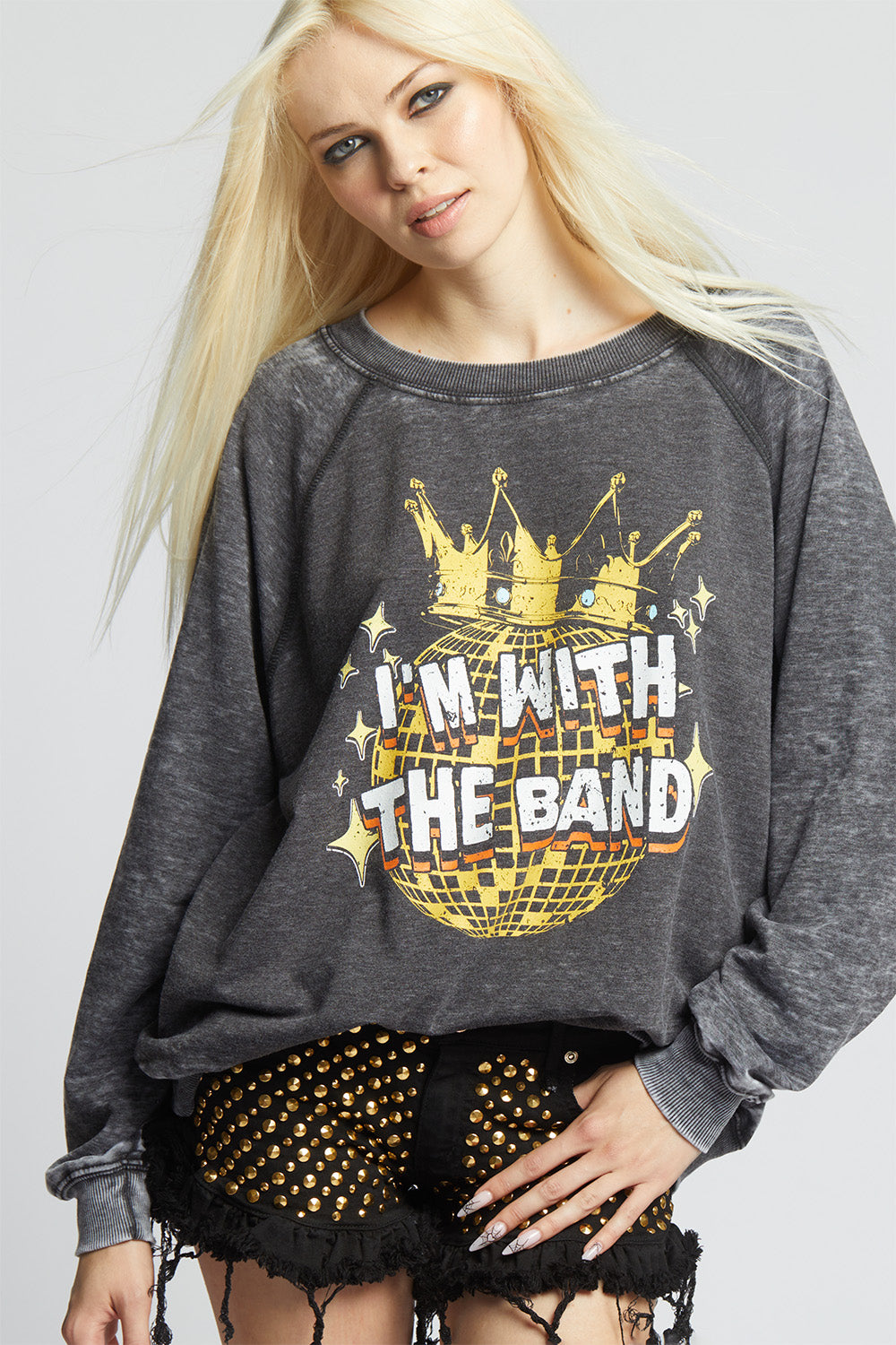 I’m With The Band Oversized Vintage Sweatshirt