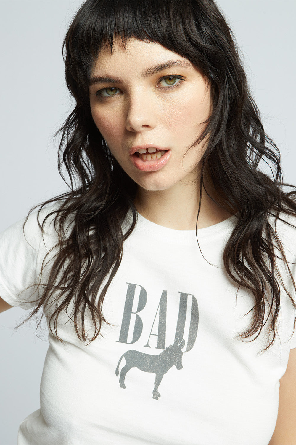 Bad Ass Minimalist White Baby Tee