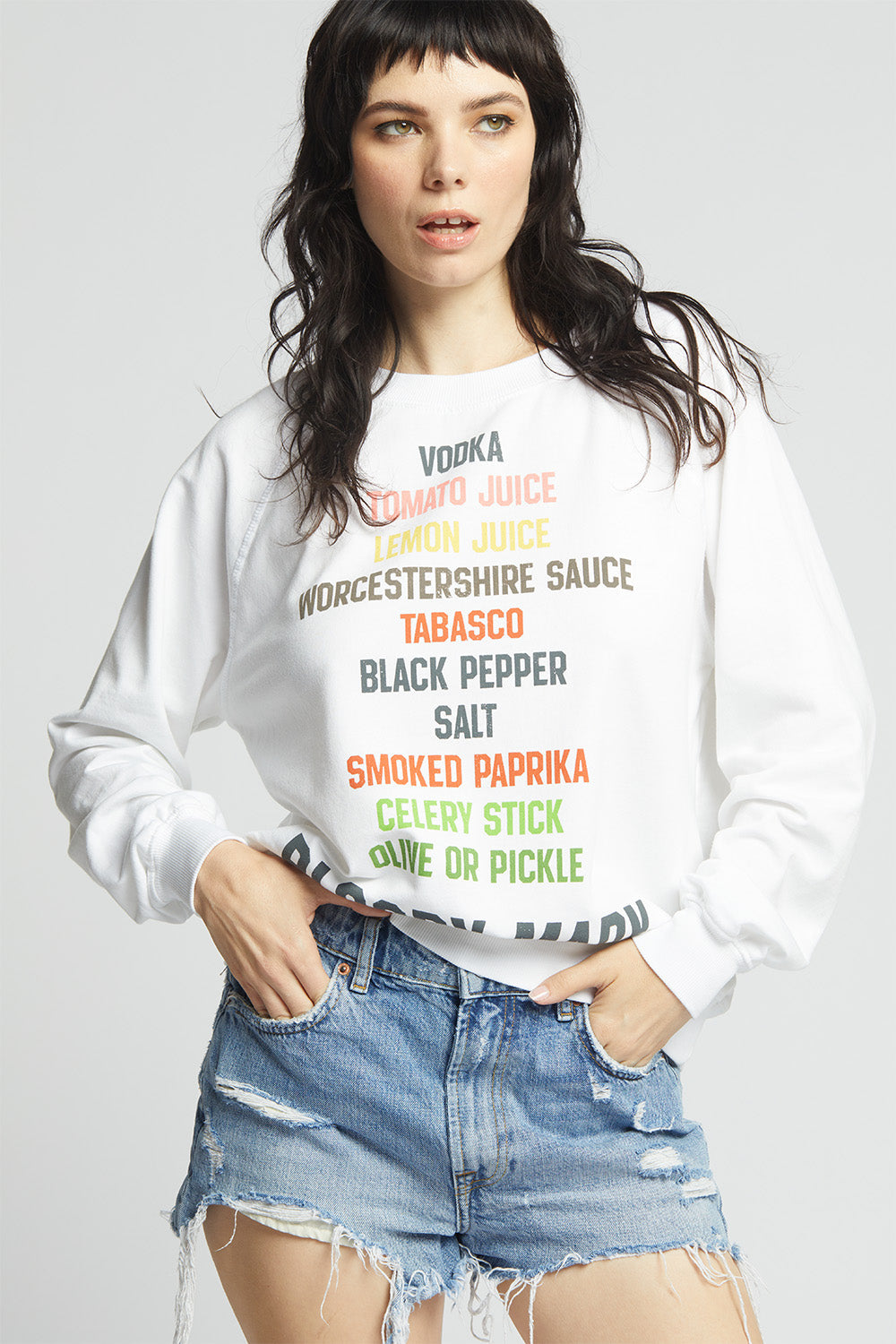 Bloody Mary White Oversized Sweatshirt