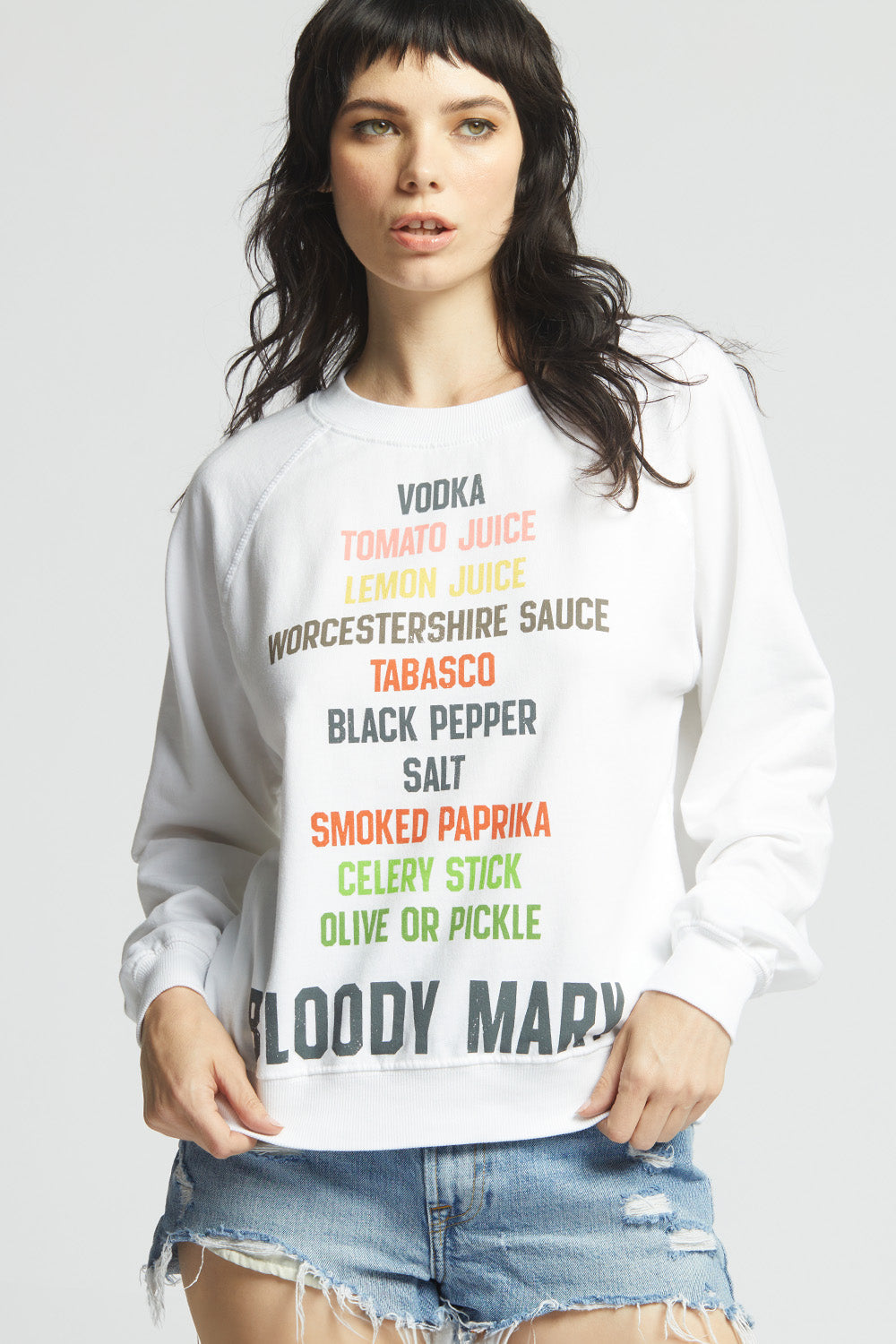 Bloody Mary White Oversized Sweatshirt