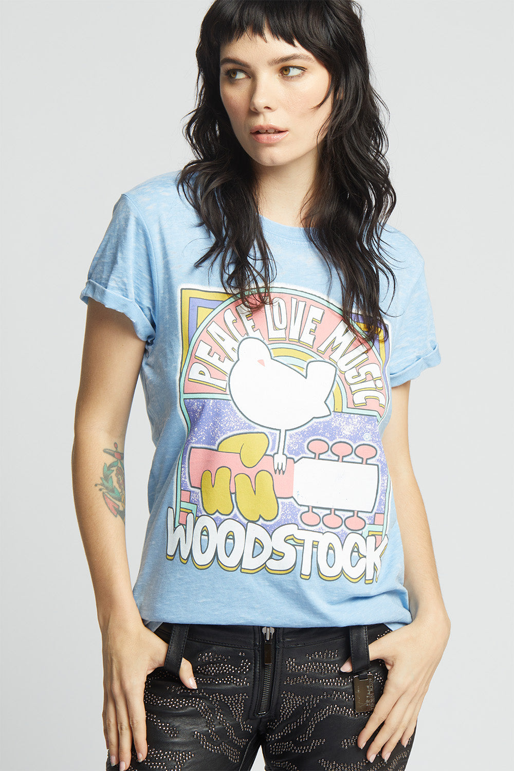Woodstock Peace Love Music Tee