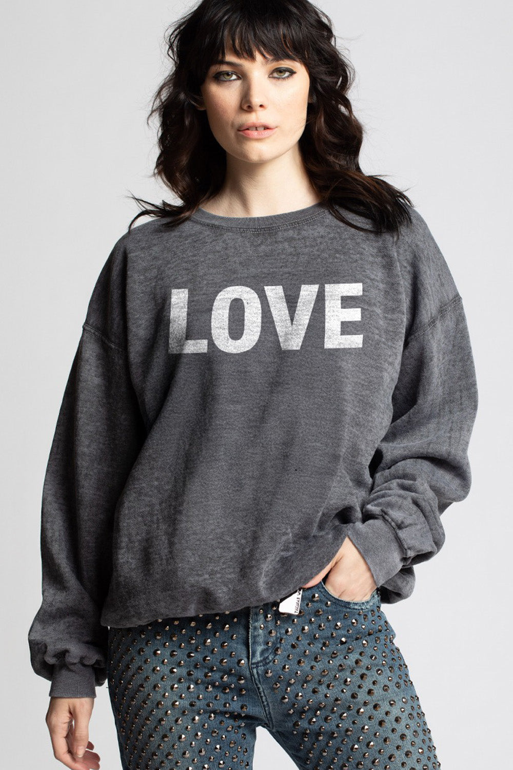 Love Vintage-Style Oversized Sweatshirt