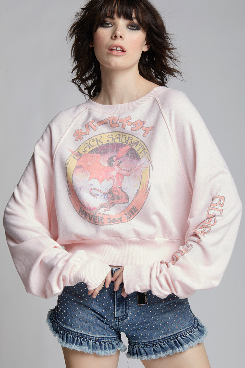 Black Sabbath Never Say Die! Cropped Sweatshirt