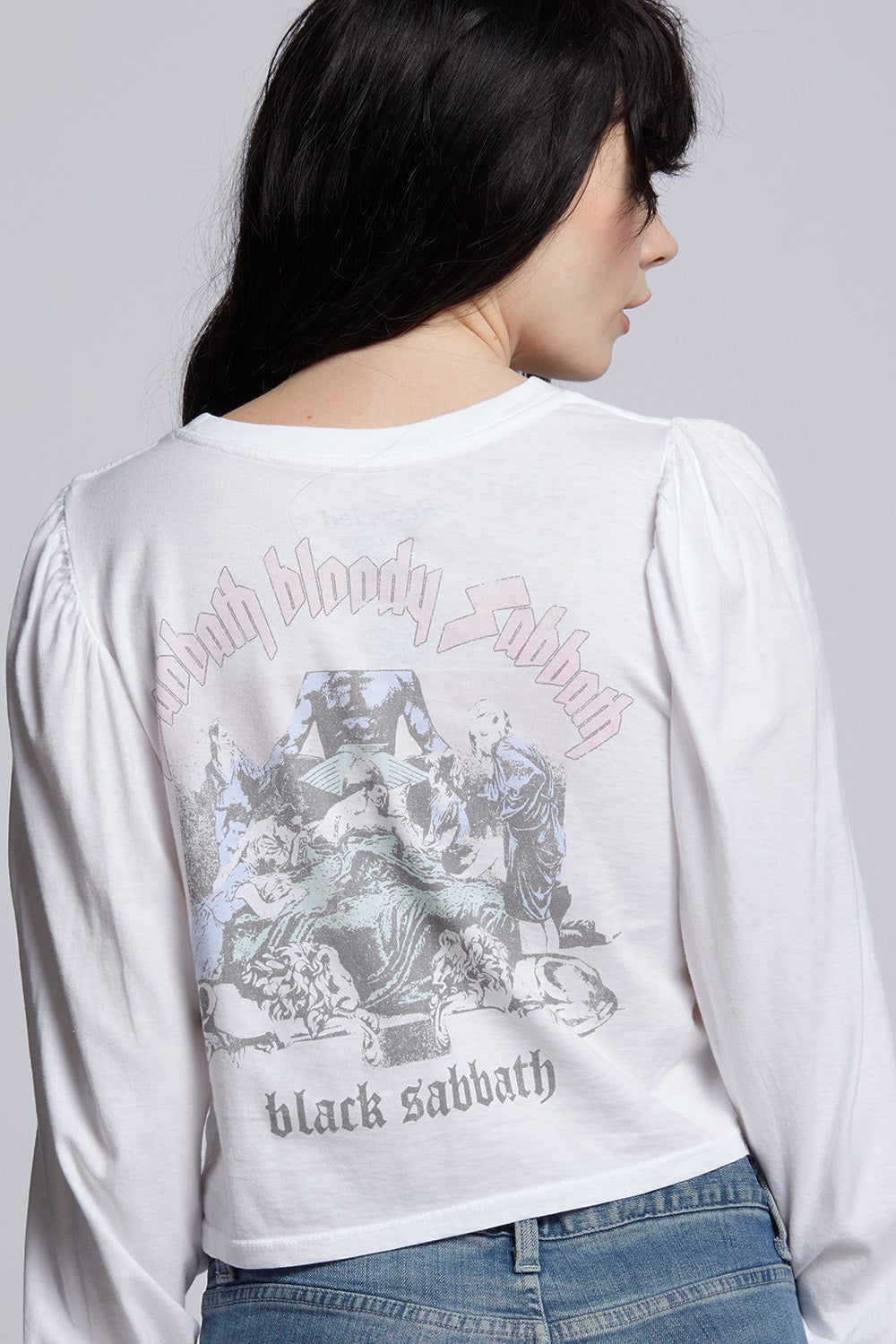 Black Sabbath Puff Sleeve Tee – Recycled Karma Sabbath Bloody Sabbath Crop