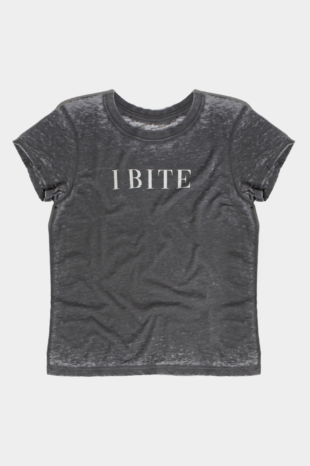 I Bite Grey Fitted Tee
