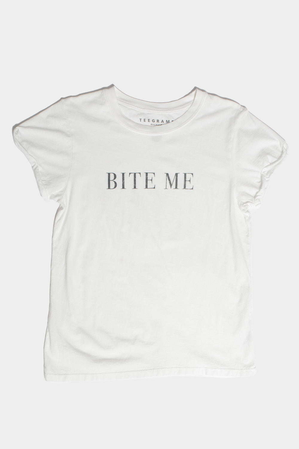 Bite Me White Fitted Tee
