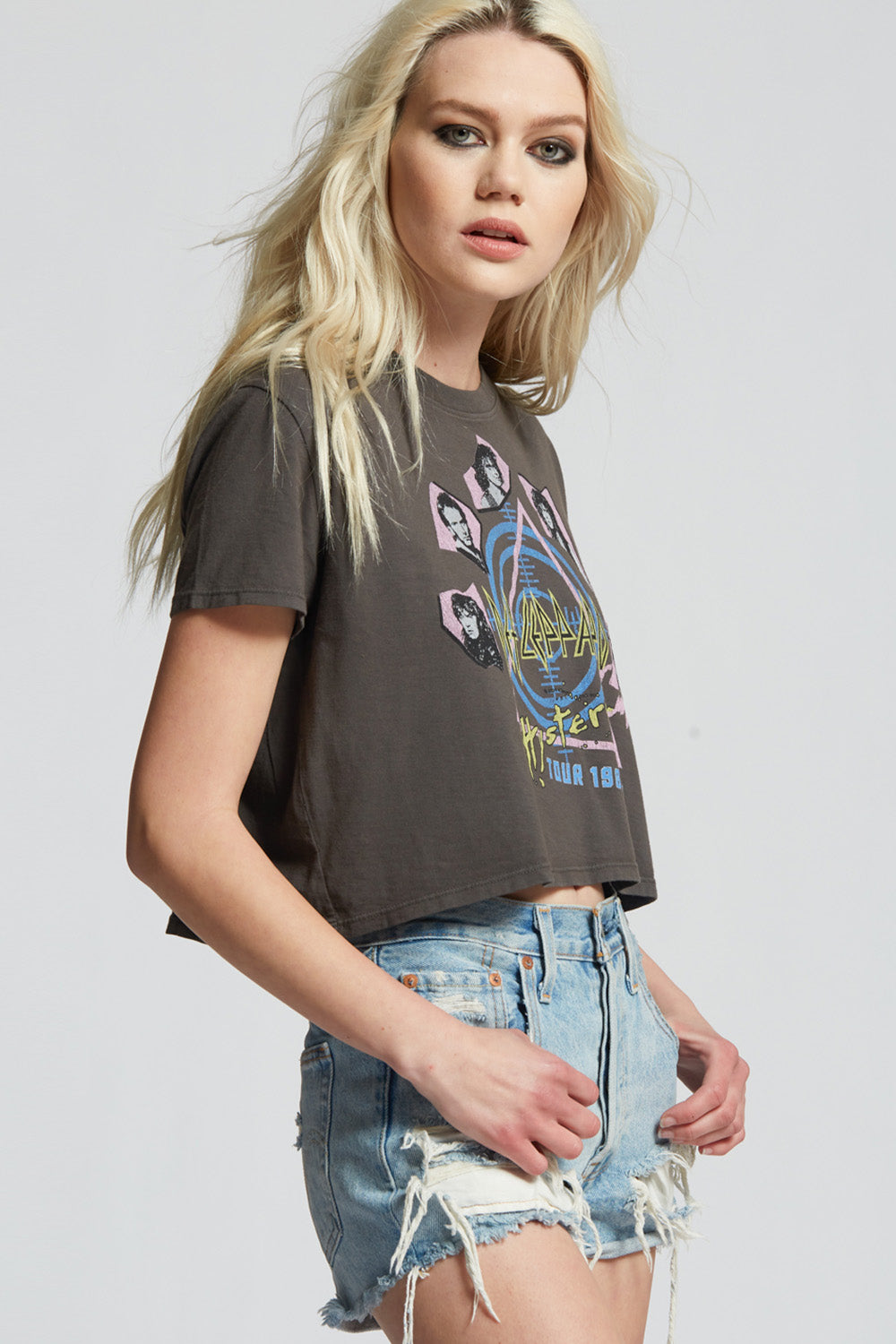 Def Leppard Hysteria Tour Crop Tee