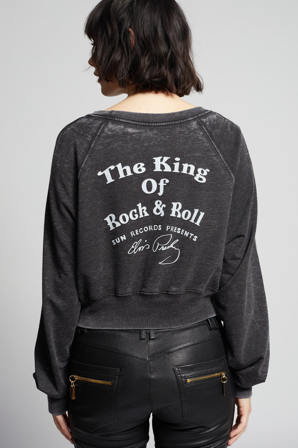 Sun Records X Elvis Presley Crop Sweatshirt