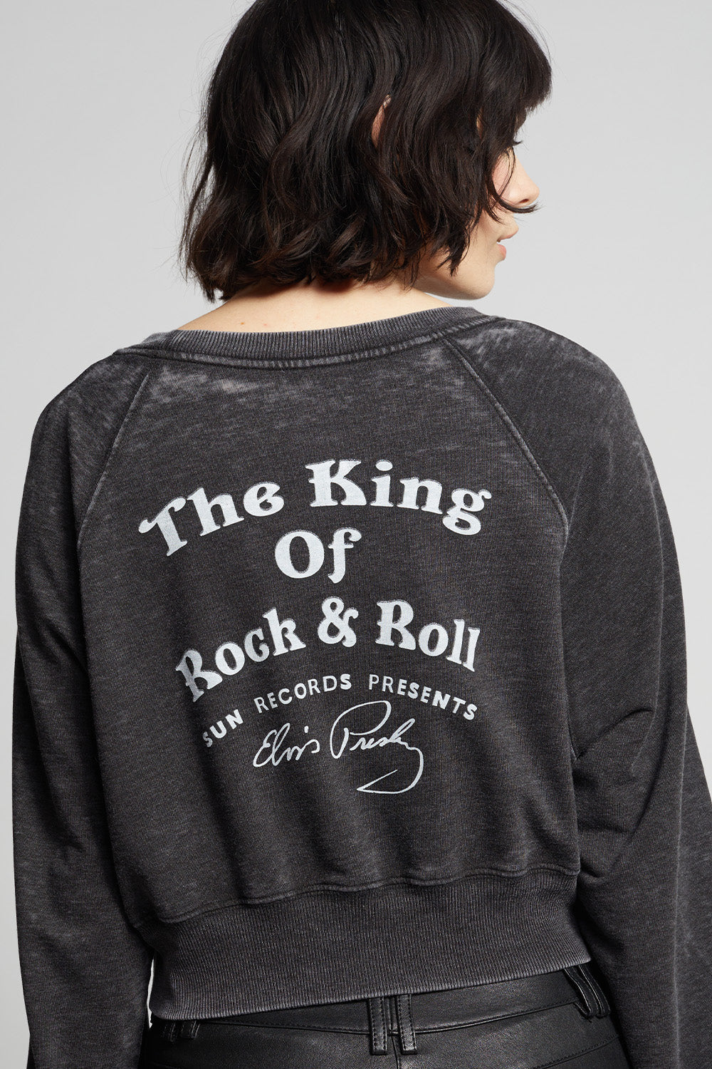 Sun Records X Elvis Presley Crop Sweatshirt